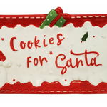 Platou ceramica Cookies for Santa, 