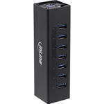 Hub inline USB 3.0 Activ 7 Port aluminiu cu sursa de alimentare 35395B, InLine