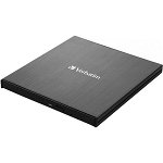 Blu-ray 4K Ultra HD Slimline 43888 USB 3.1 Black, Verbatim