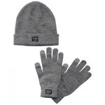 Set cadou JACK JONES Beanie Glove - 12168383-Grey Melange, JACK &JONES