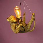 Lampă suspendată, Maimuță aurie, Charlie, 37 x 23.5 x 30 cm , WernerVoss