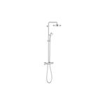 Sistem de dus cu termostat Grohe Tempesta 210, montare aparenta, 2 functii, brat ajustabil, para dus inclusa, anti-calcar, crom