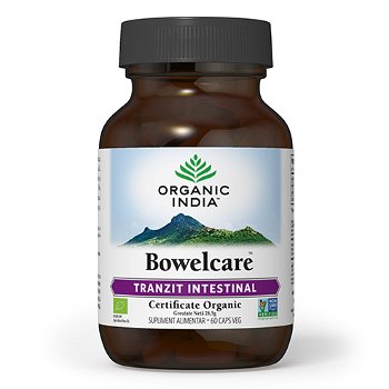 ORGANIC INDIA Bowelcare | Tranzit Intestinal, Combate Balonarea, 60 capsule vegetale, 