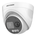 Camera de supraveghere Turbo HD ColorVU, 2MP, 2.8mm, PIR, LED 20m, Microfon, Difuzor, Alarma Acustica si optica cu LED Rosu - Albastru, DS-2CE72DF3T-PIRXOS-2.8mm, Hikvision