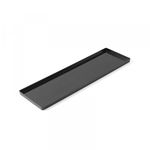 Tavita Margini drepte, Plexiglas Negru, 39.55 x 11.9 x H 1.25 cm - Set 2 Buc
