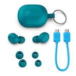 Casti Bluetooth JLAB JBuds Mini, True Wireless Earbuds, Albastru Aqua, JLAB