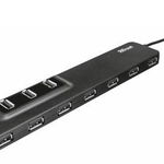 Hub USB Trust Oila, 10 x USB2.0 (Negru)