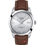 Ceas Tissot Gentleman Powermatic 80, argintiu, sticla safir cu antireflex, inox