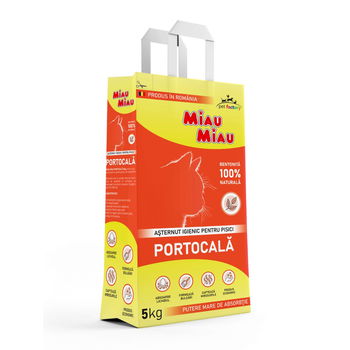 Asternut igienic pentru pisici, Miau Miau Portocala 5 L