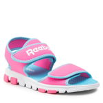 Reebok, Sandale cu velcro Wave Glider III, Fucsia/Albastru, 32.5 EU