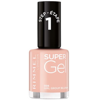 Rimmel Super Gel gel de unghii fara utilizarea UV sau lampa LED culoare 008 Girl Group Blush 12 ml, Rimmel