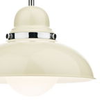 Lampa suspendata Dynamo 1 Light Pendant Cream and Polished Chrome, dar lighting group