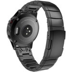 Accesoriu smartwatch Steelband Garmin Fenix 3/5X/3HR/5X Plus/6X/6X Pro Black, TECH-PROTECT