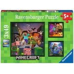 Puzzle Ravensburger Minecraft Biomes 3x49pc (10105621) 