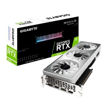 Placa video GIGABYTE NVIDIA GeForce RTX 3070 VISION OC LHR 8GB GDDR6 256-bit Rev 2.0 N3070VISION OC-8GD