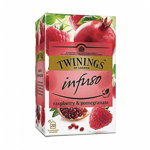 
Ceai Twinings - Infuzie Zmeura si Rodie, 20 Pliculete, 40 g
