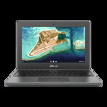 ChromeBook Flip CR1100FKA cu procesor Intel Celeron N4500 pana la 2.8 GHz, 11.6, HD, Touch, 8GB, 64GB eMMC, Intel UHD Graphics, Chrome OS, Dark Grey, Asus