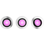 3 Spoturi LED RGB incastrate Hue Centura, Bluetooth, GU10, 3x5.7W, 1050 lm, lumina alba si color (2000-6500K), IP20, 9cm, Aluminiu, Philips