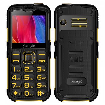 Telefon mobil Samgle Armor, 3G, QVGA 2.0   color, Camera 2.0MP, Bluetooth, FM, Lanterna, 3000mAh, Dual SIM, Galben