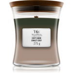 Woodwick Trilogy Cozy Cabin lumânare parfumată cu fitil din lemn 275 g, Woodwick