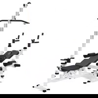 Bancă multifuncțională fitness cu scripete, Alb/Negru Gorilla Sports, Gorilla Sports