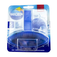 Odorizant solid pentru vasul toaletei, Sano Bon Blue, 55g, Sano