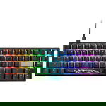 One 3 Classic Black/White SF Gaming, RGB LED - MX-Blue (US), Ducky
