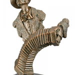 Figurina decorativa din Polirasina Auriu H27xL17cm Accordion