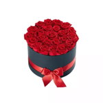 Aranjament Floral Trandafiri Sapun - Cutie Rotunda mare - VLTN102, Inovius