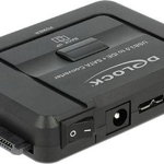 Adaptor portabil USB 3.0 la SATA III/IDE 40 pini/44 pini Functie Back-up, Delock 61486, Delock