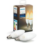 Pachet 2 becuri LED inteligente Philips Hue B39, E14, 4W (25W), lumina ambianta alba (2200-6500K)