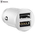 Incarcator Auto, Baseus Smart Mini Universal, 2 Porturi USB 3.1A, Alb, Baseus