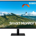 Monitor VA LED Samsung 27" LS27AM504NUXEN, Smart, Full HD (1920 x 1080), HDMI, USB, Boxe, Bluetooth, WiFi, Telecomanda (Negru)