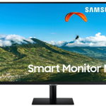 Monitor VA LED Samsung 27" LS27AM504NUXEN, Smart, Full HD (1920 x 1080), HDMI, USB, Boxe, Bluetooth, WiFi, Telecomanda (Negru)