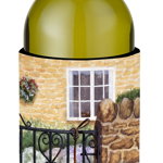 Caroline`s Treasures Basset Hound la poarta de vin sticla de băuturi izolator Hugger Mltcl Wine Bottle, 