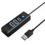 Hub USB Orico PWC2U-U3-015, 2x USB-A, 1x USB-C, Black