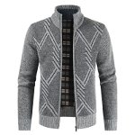 Pulover modern pentru barbati, cu guler inalt, pulover calduros de iarna cu fermoar, Neer
