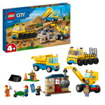 Camioane de constructie si macara cu bila pentru demolari, LEGO®