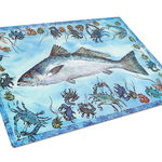 Caroline`s Treasures Carolines Comori 8086LCB pește pătat păstrăv de sticlă de tăiere Bord mare Multi 12H x 16W, 