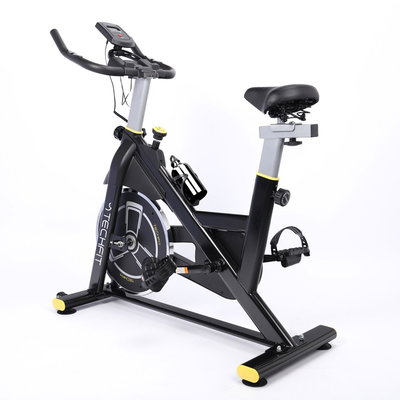 Bicicleta cycling TECHFIT SBK800B, Negru lucios, Sistem inertie volanta 8 Kg, G,