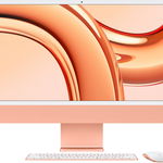 All-In-One PC Apple iMac 24 inch 4.5K Retina, Procesor Apple M3, 16GB RAM, 256GB SSD, 10 core GPU, macOS Sonoma, INT keyboard, Orange, Apple