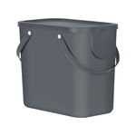 Cos de gunoi pentru colectare selectiva Albula, Rotho, 25 L, plastic, antracit, Rotho