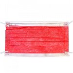 Masca color rosie, pentru adulti, 3 straturi, cutie 50buc, Generic