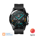Smartwatch Huawei Watch GT 2, Procesor Kirin A1, Display 3D AMOLED HD 1.39", 32MB RAM, 4GB Flash, Bluetooth, GPS, Carcasa Otel, Rezistent la apa, Andorid/iOS (Negru)