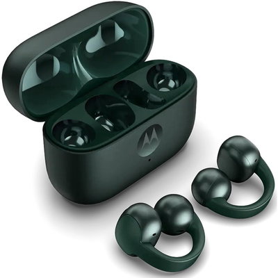 Motorola Casti True Wireless In-Ear, Motorola Moto Buds Loop PG38C07165, Bluetooth, Microfon Dual cu CrystaTalk AI, Verde, Motorola