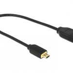 Delock Adaptor HDMI la micro-D HDMI M-T 3D 4K, 20cm, Delock, Delock