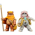 Set 2 Figurine Articulate Star Wars Ewoks Vintage Collection Wicket W Warrick & Kneesaa 10 cm, Hasbro