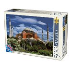 Puzzle Hagia Sophia, Istanbul - Puzzle 500 piese - Peisaje de zi, D-Toys