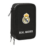 Penar Triplu Real Madrid C.F. Corporativa Negru 12.5 x 20.5 x 6 cm (41 Piese), Real Madrid C.F.