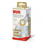 Biberon Nuk Nature Sense PP 150 ml Control Temperatura Tetina Silicon S 0-6 luni Alb, Nuk